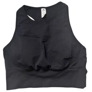 90 Degree By Reflex Athletic Sporty Black Padded Activewear Sports Bra Sz Top L